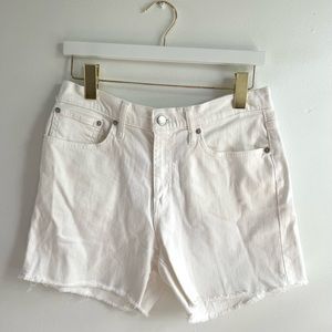 Jcrew white denim shorts